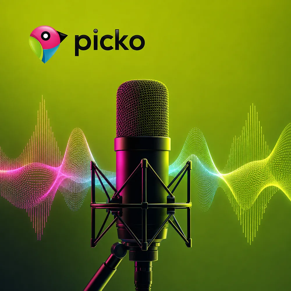 Сервис бронирования репетиционных точек Picko: дизайн и логотип