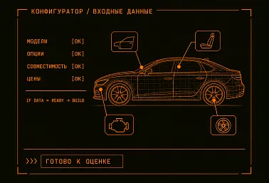 Какие данные нужны для разработки автомобильного конфигуратора